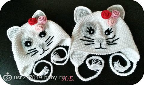 Связать коту шапку крючком Связать коту шапку крючком