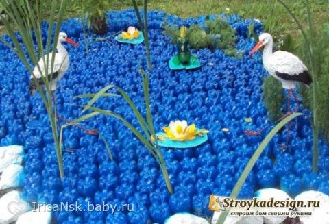 Поделки своими руками для участка из бутылок