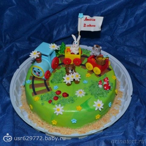 Торт с паровозиками фото