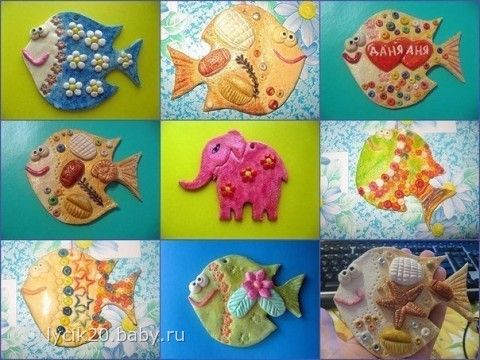 Поделки из солёного теста для детей Поделки из солёного теста для детей