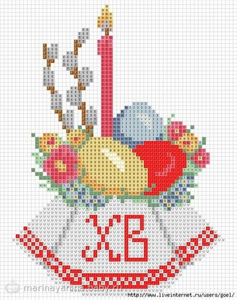 Вышивка крестом схемы для пасх Вышивка крестом схемы для пасх