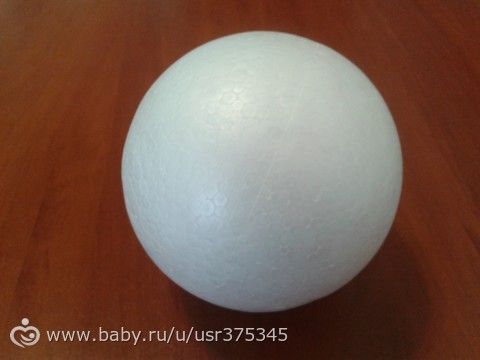 Как сделать пенопластовый шар