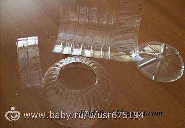 грушечная детская коляска и сумочка из пластиковой бутылки
