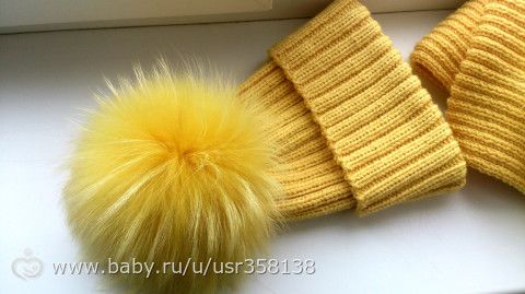 Жееелтое все))))Шапочка с финским енотиком!)