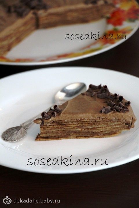 Блинный тортик с шоколадным кремом. (рецепт+фото)