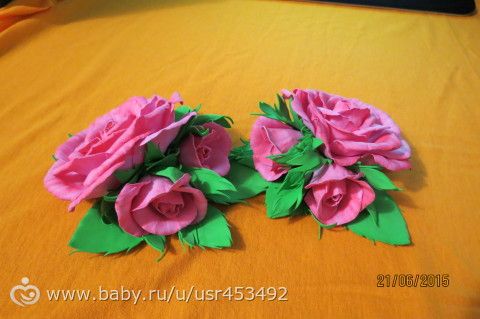 Резиночки розочки из фоамирана