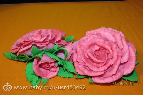 Резиночки розочки из фоамирана