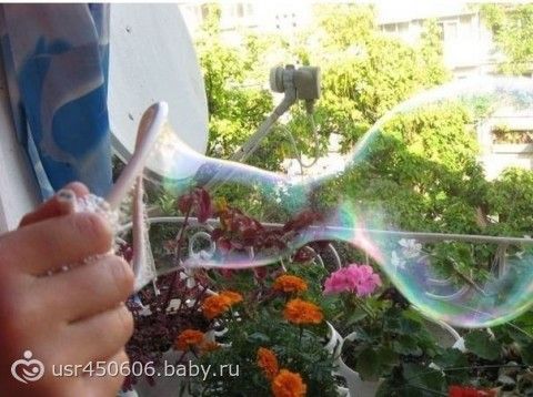 Крепкие мыльные пузыри  своими руками