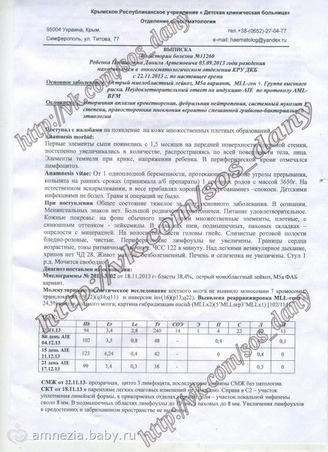 СРОЧНЫЙ СБОР! Данечка Подвинцев, 5 месяцев. Срочно нужна ТКМ!!