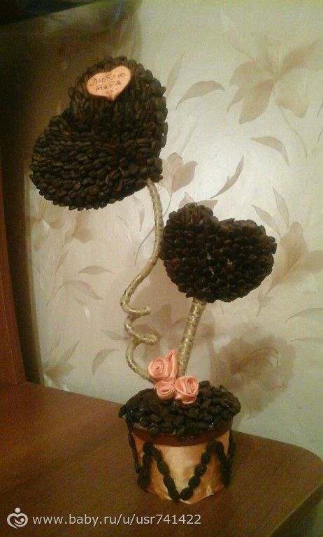 мои первые деревья из кофе)