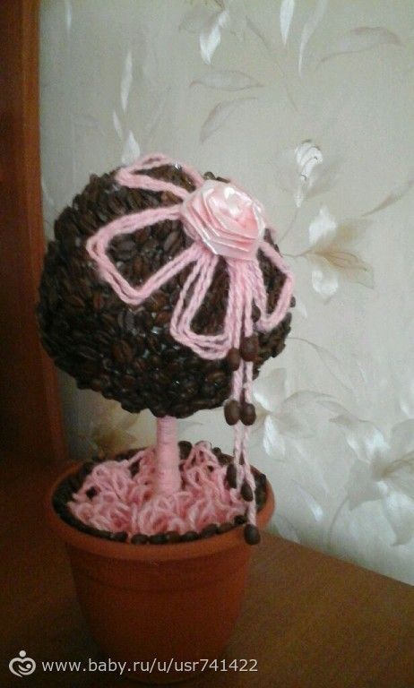 мои первые деревья из кофе)