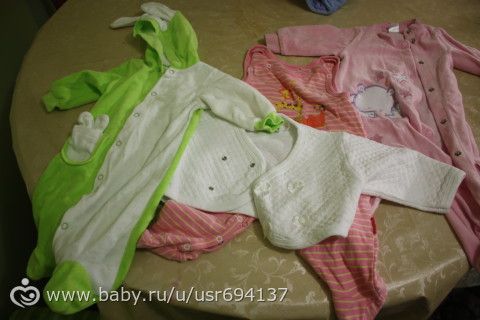 Отдам вещи на девочку 1-5 месяцев