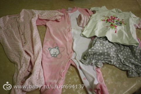 Отдам вещи на девочку 1-5 месяцев