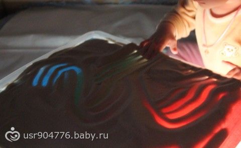 Самодельный стол для рисования песком.