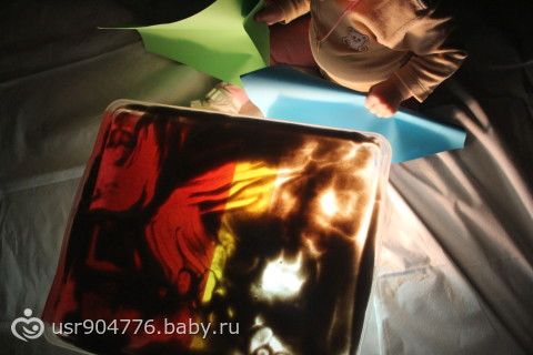 Самодельный стол для рисования песком.