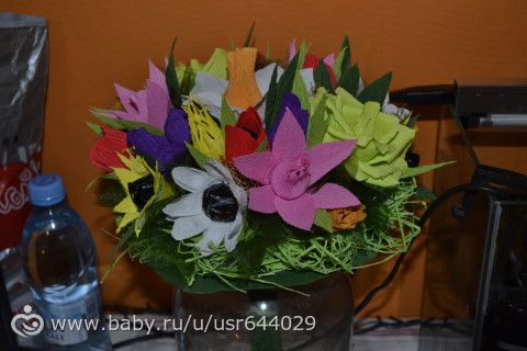 мой конфетно-букетный подарок маме...за критикой)