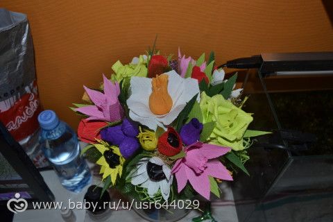 мой конфетно-букетный подарок маме...за критикой)